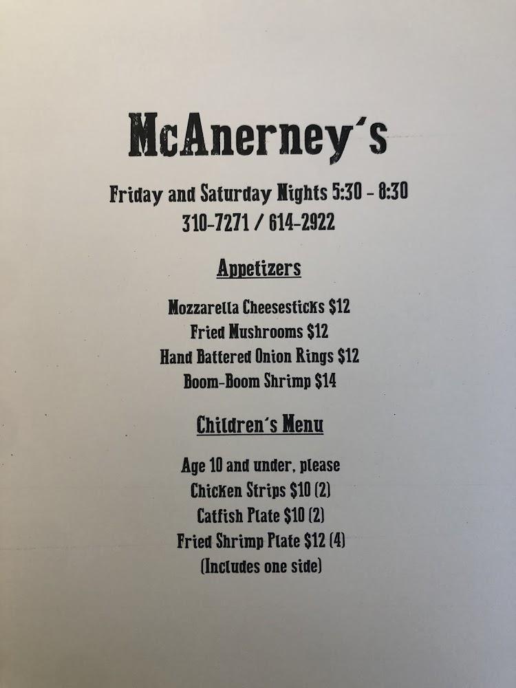 McAnerneys Menu image 2